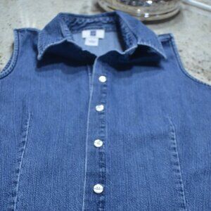 GAP  Denim Sleeveless Shirt  Size M